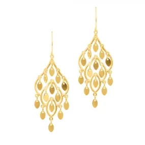 10K Gold Chandelier Earrings