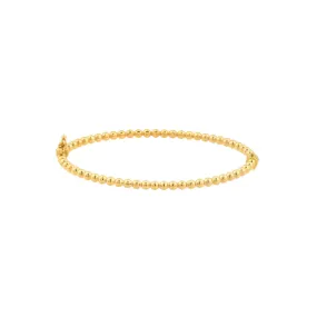 10K Yellow Gold Polished Ball Bangle Bracelet