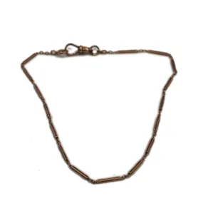 13" Antique 14K Rose Gold Pocket Watch Chain