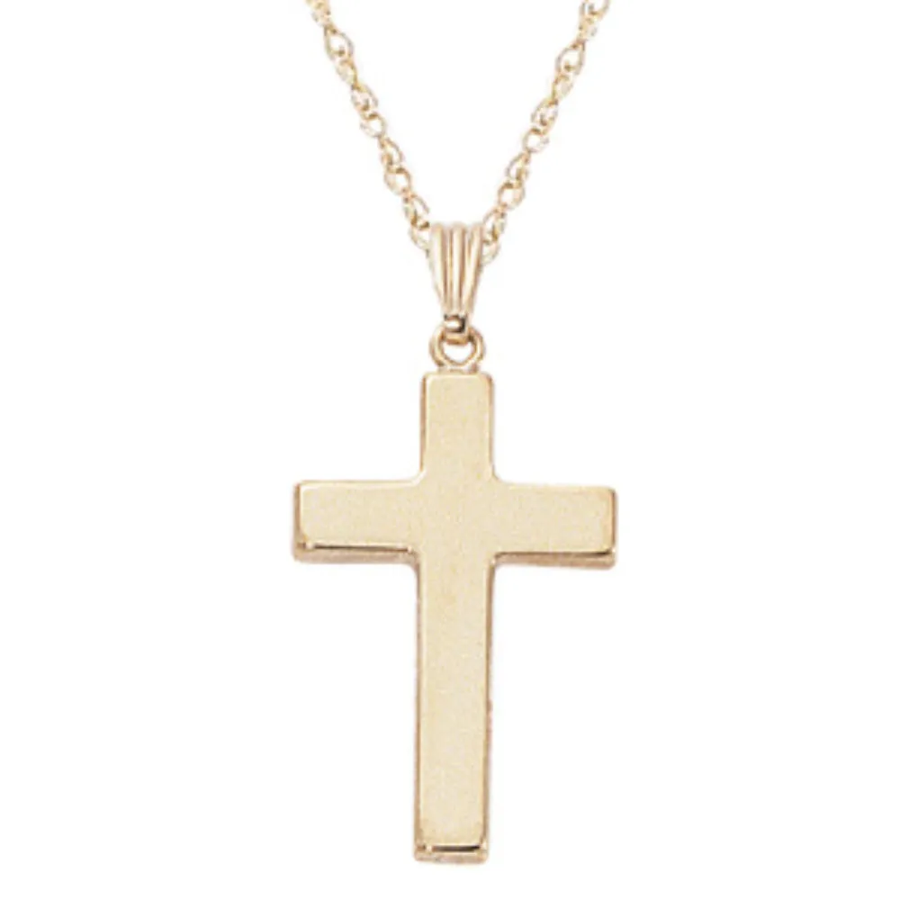 14K Gold Cross Pendant Necklace