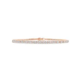 14k Rose Gold Diamond Bangle