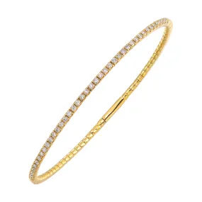 14Kt Yellow Gold Diamond 3/4Ctw Bangle