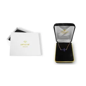 1.7 Carat 14K Solid Rose Gold Cross Bracelet Natural Sapphire