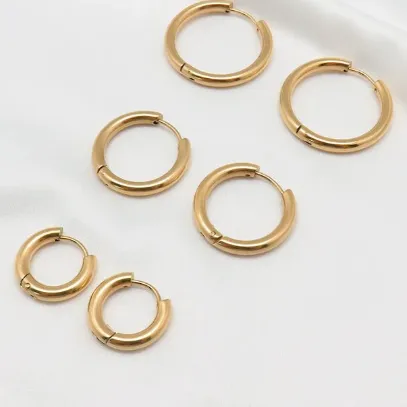 18K Gold-Filled Dainty Hoop Earrings | 15mm Small Hoop Earrings