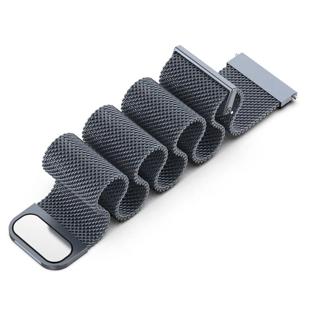 22mm Universal milanese stainless steel watch strap - Grey