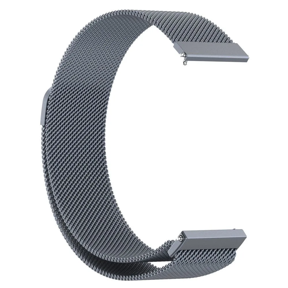 22mm Universal milanese stainless steel watch strap - Grey