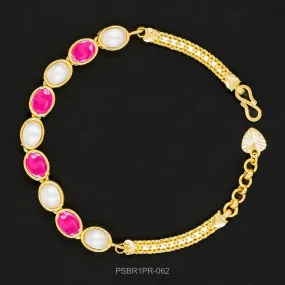 24ct Heavy Gold Plated Stone Bracelet Bangle PSBR1PR-062