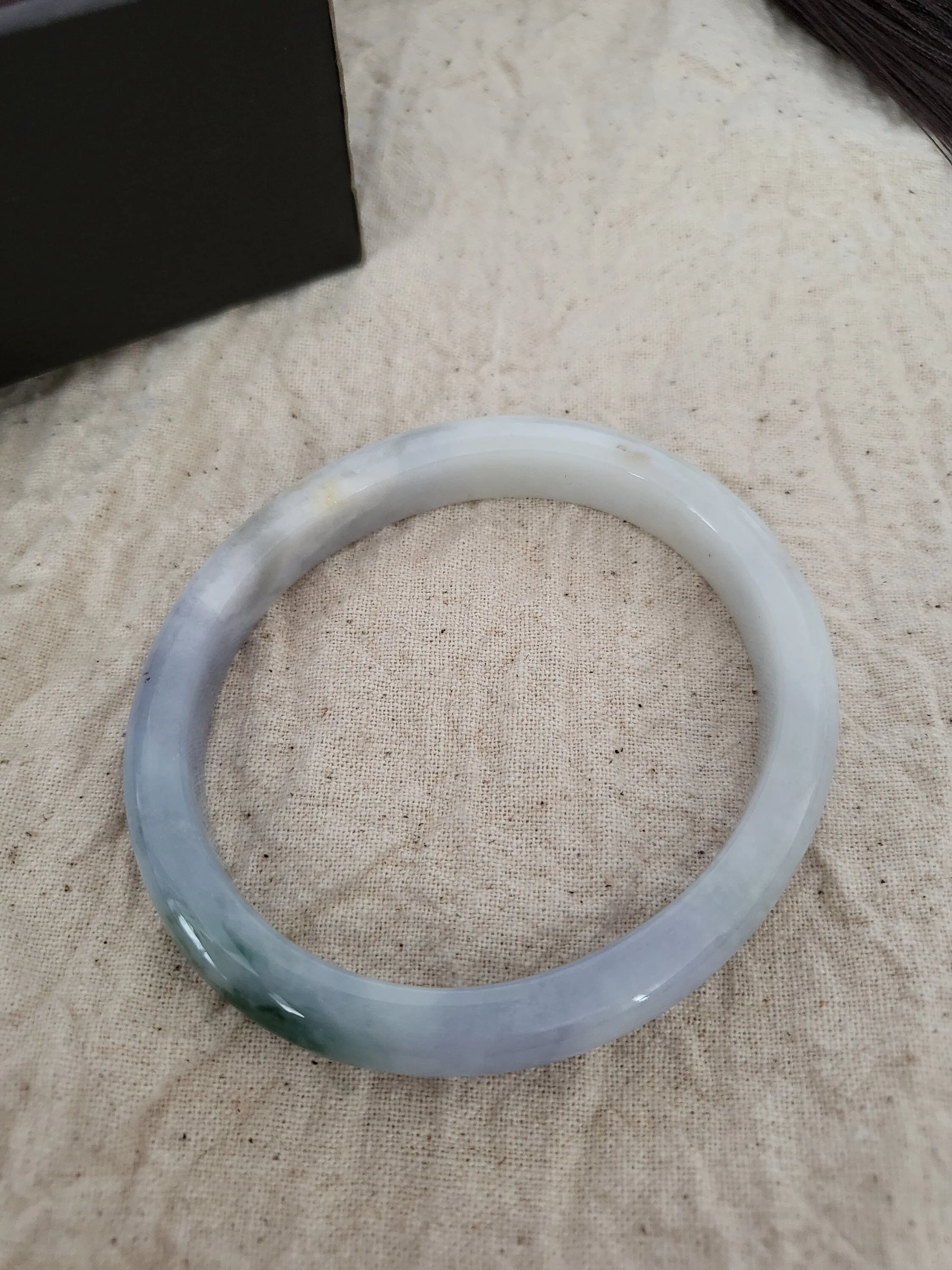 53.5mm Lavender Jadeite Grade A Bangle Natural Burma Jade Purple [LAVENDER TURQUOISE COLLECTION]