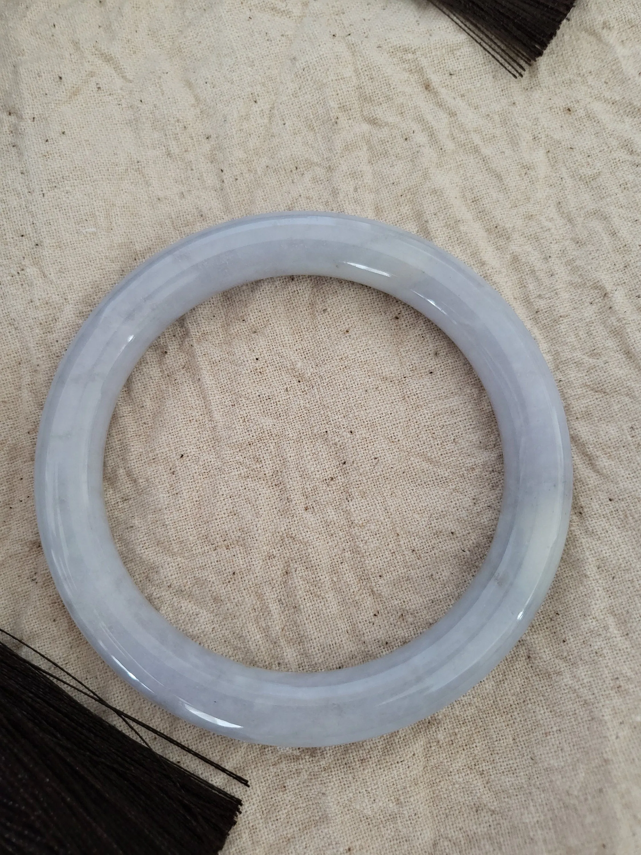55.7 mm Lavender Jadeite Grade A Bangle Natural Burma Jade Purple [LAVENDER DREAMS COLLECTION]