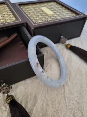 55.7 mm Lavender Jadeite Grade A Bangle Natural Burma Jade Purple [LAVENDER DREAMS COLLECTION]