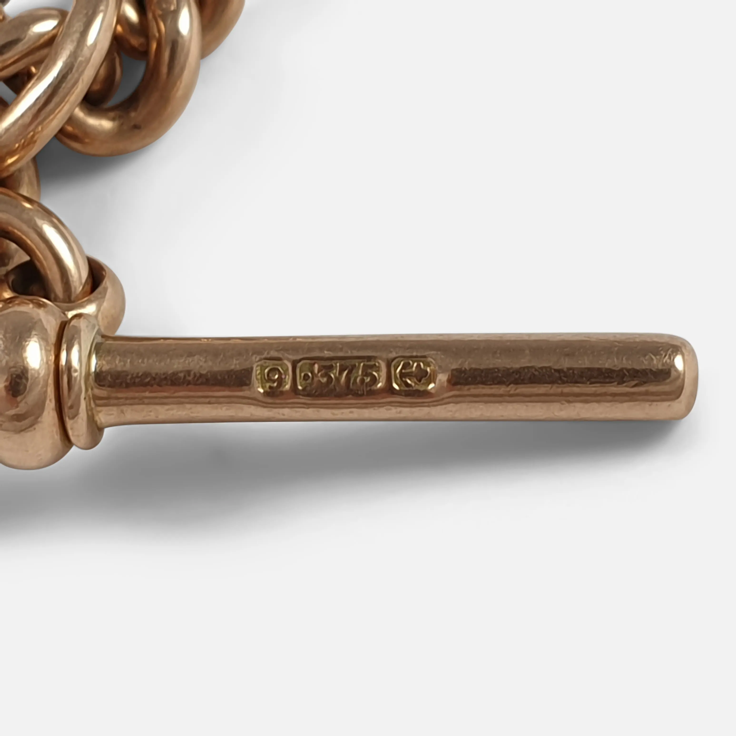9ct Rose Gold Albert Watch Chain, 47.5 Grams