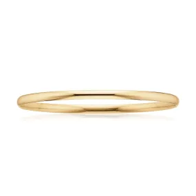 9ct Yellow Gold 63x3mm Solid Bangle