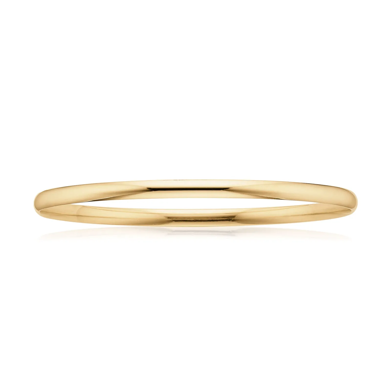 9ct Yellow Gold 63x3mm Solid Bangle