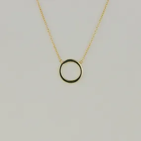 9ct Yellow Gold Circle Necklace