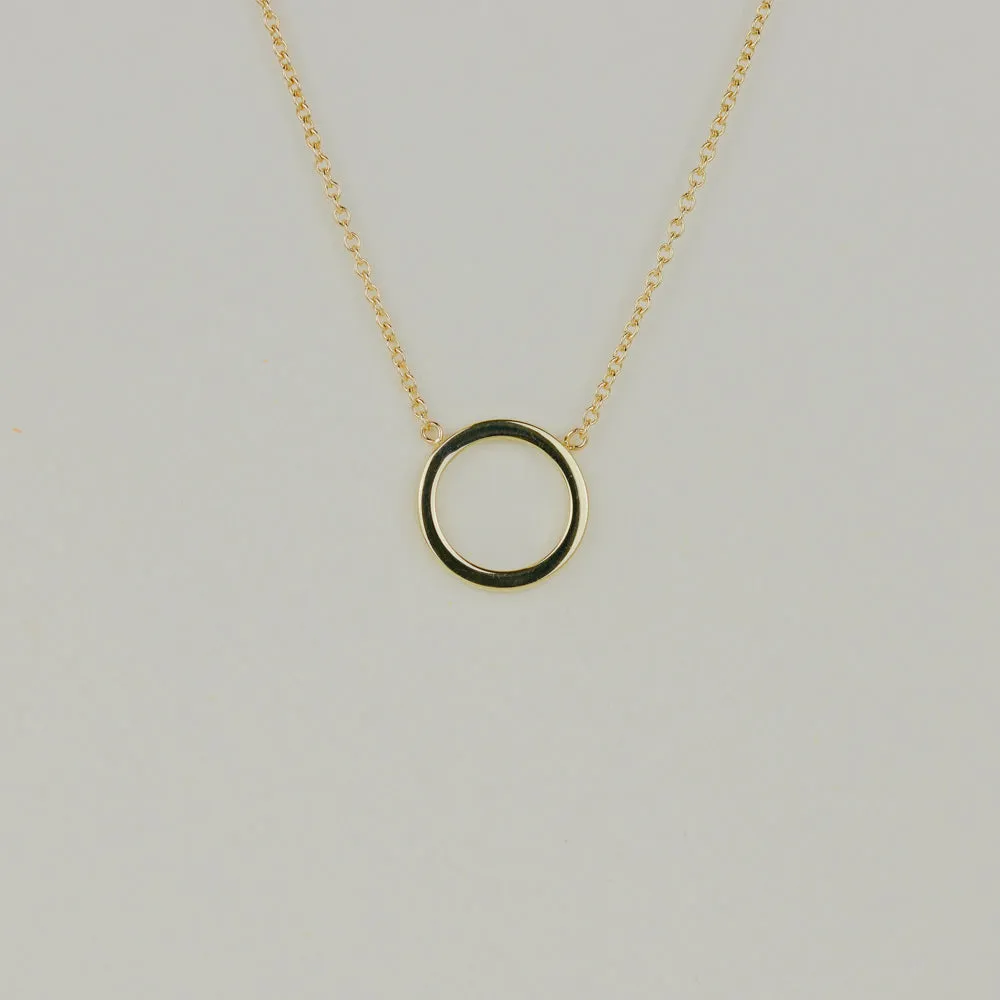 9ct Yellow Gold Circle Necklace