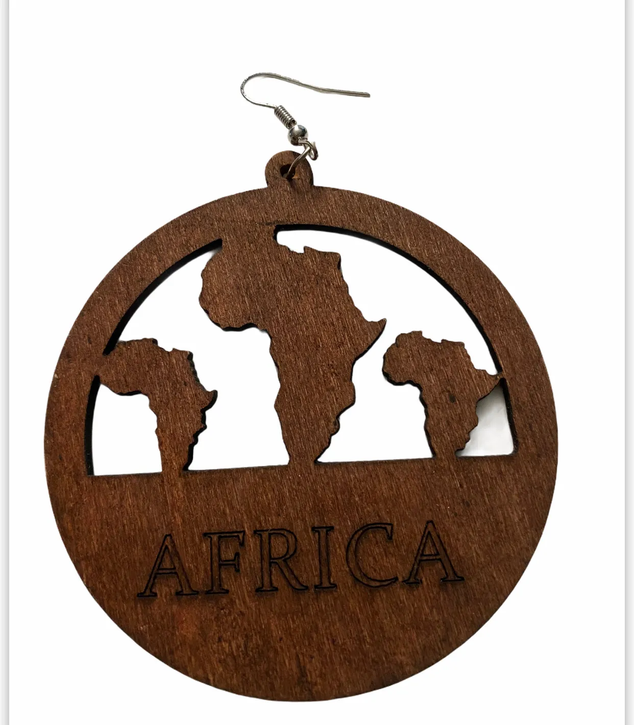 Africa - Circle of life earring 2 | Africa shaped earrings | African earrings | Natural hair earrings | Afrocentric earrings | jewelry | accessories