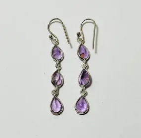 Amethyst Hook Earrings (CH41)