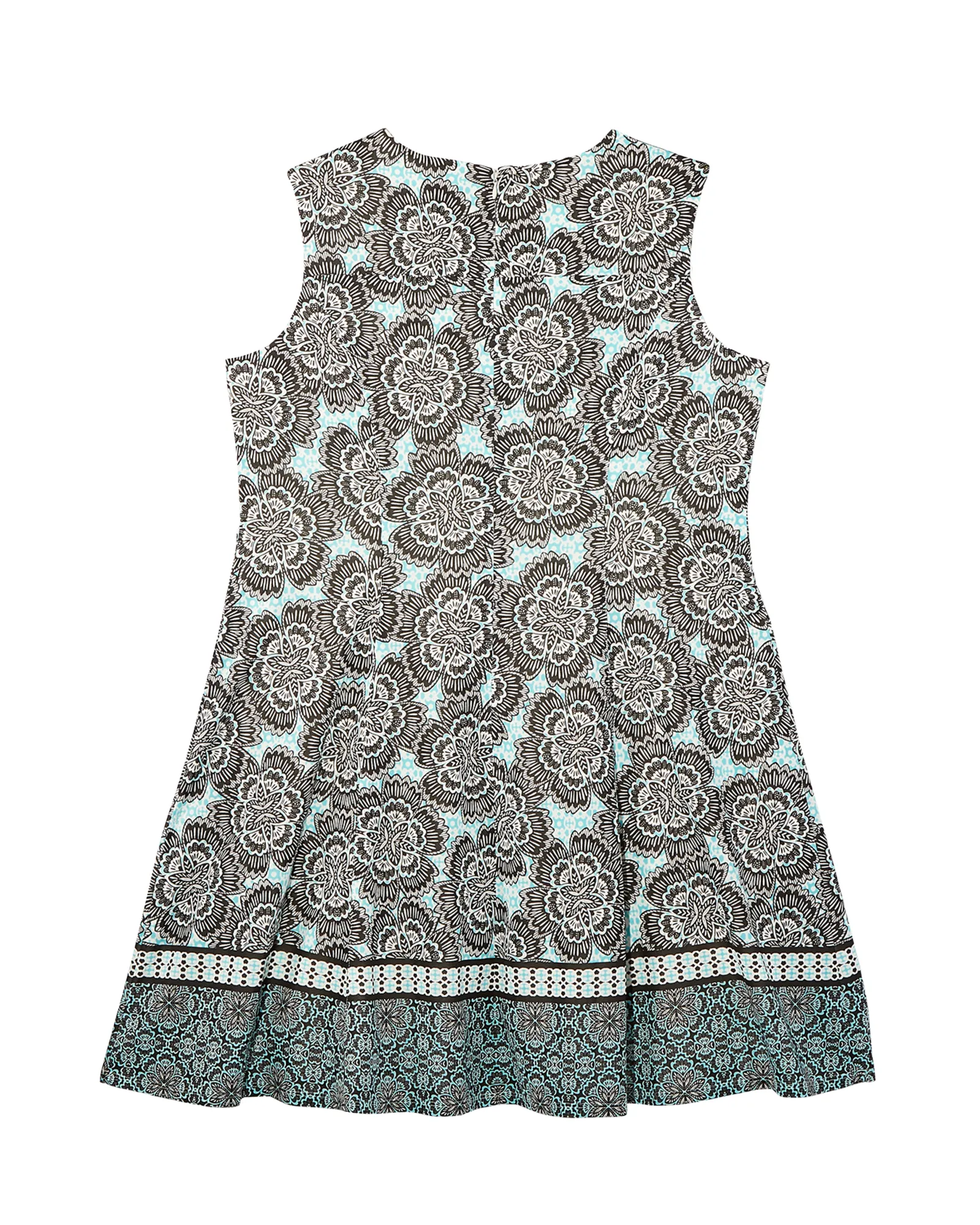 Ana Floral Scuba Dress | Azure Blue / Light Blue