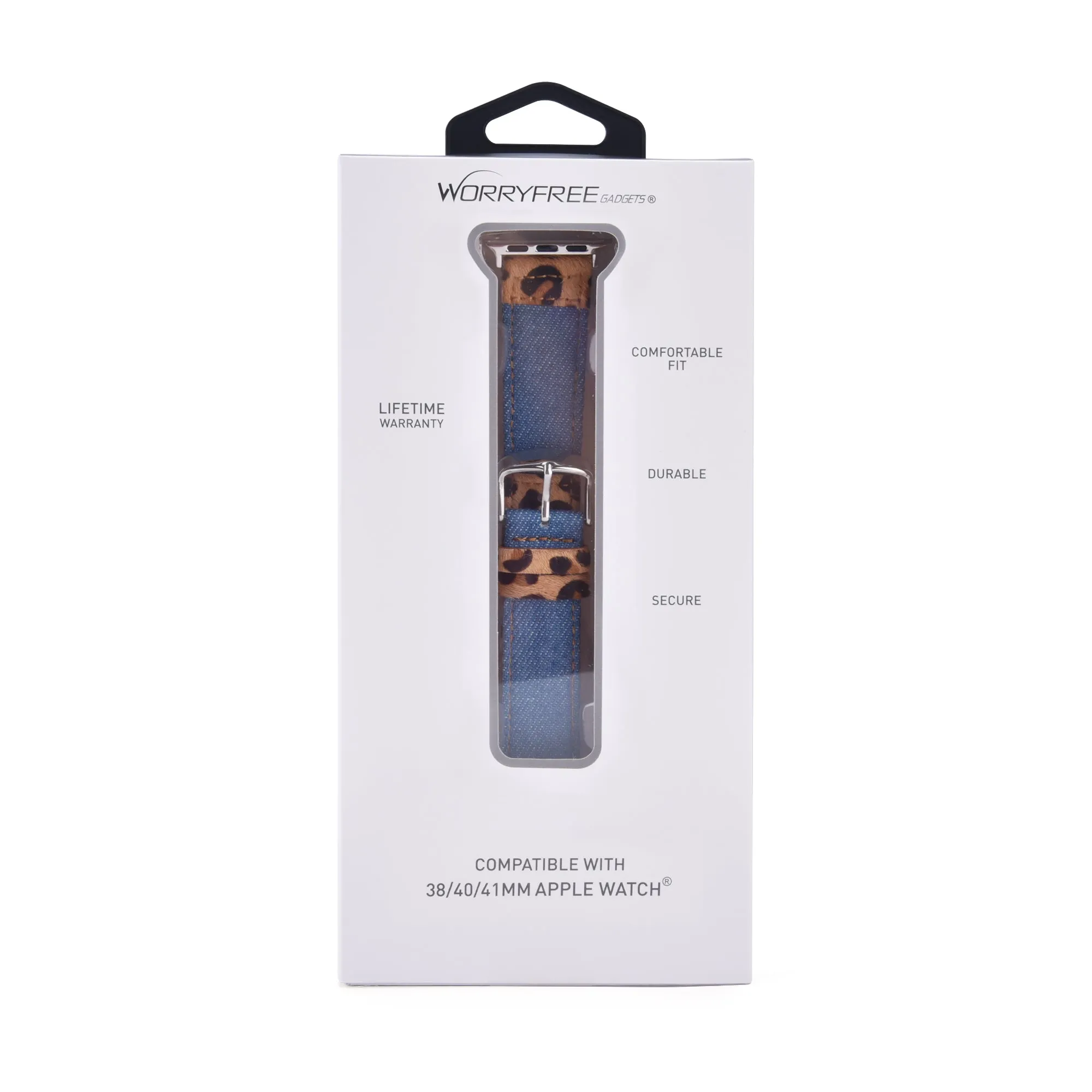 Animal Prints Leather & Denim Band for Apple Watch