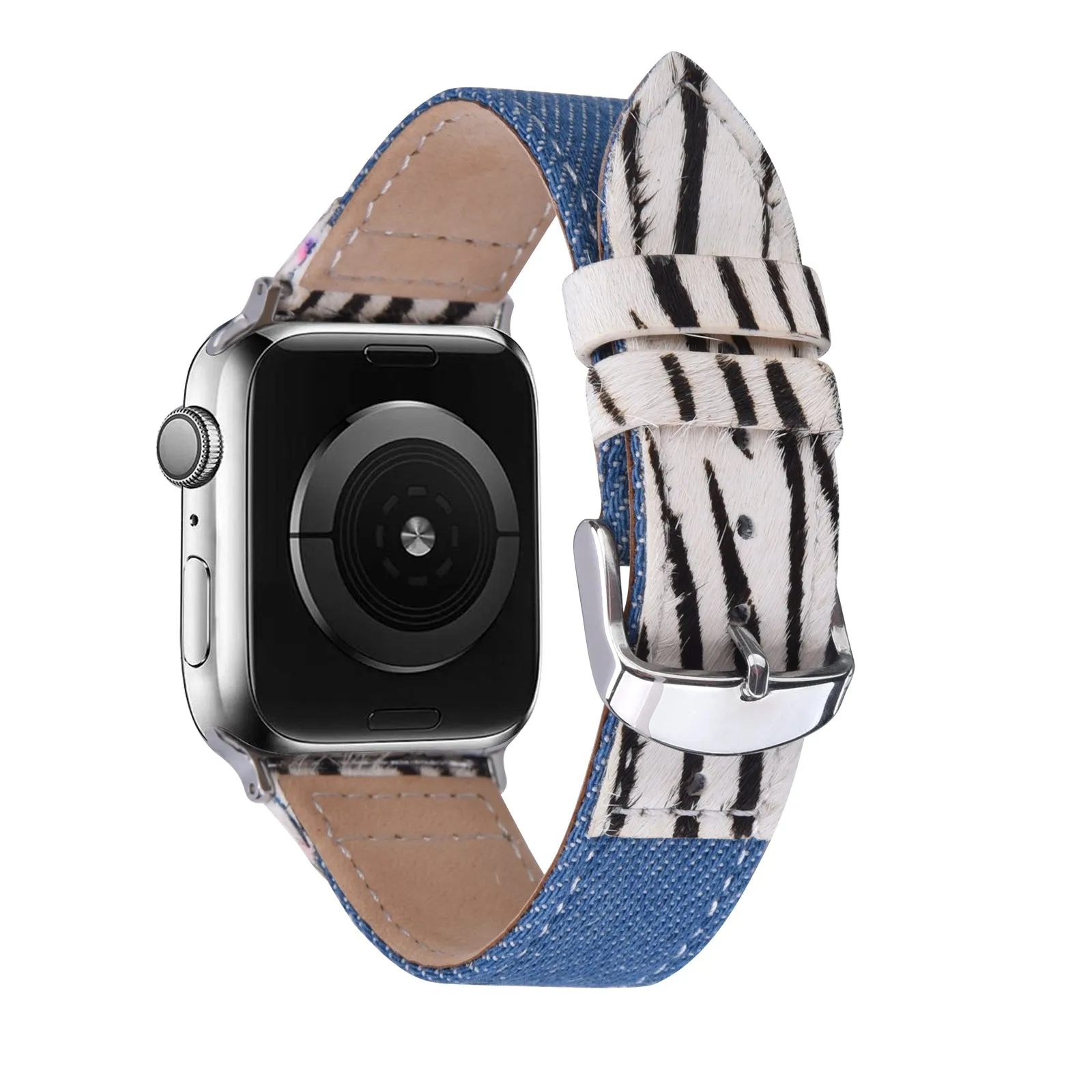 Animal Prints Leather & Denim Band for Apple Watch