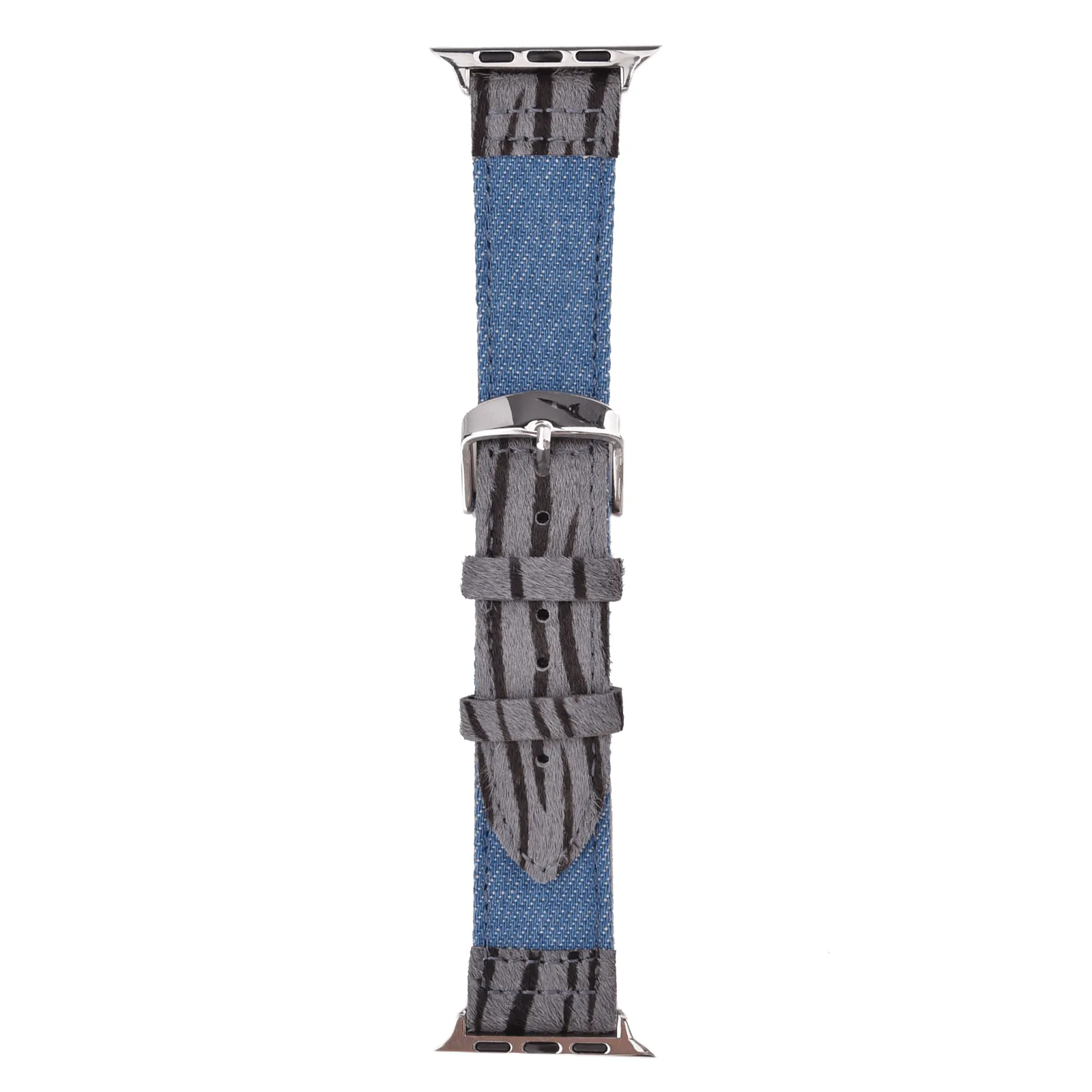 Animal Prints Leather & Denim Band for Apple Watch