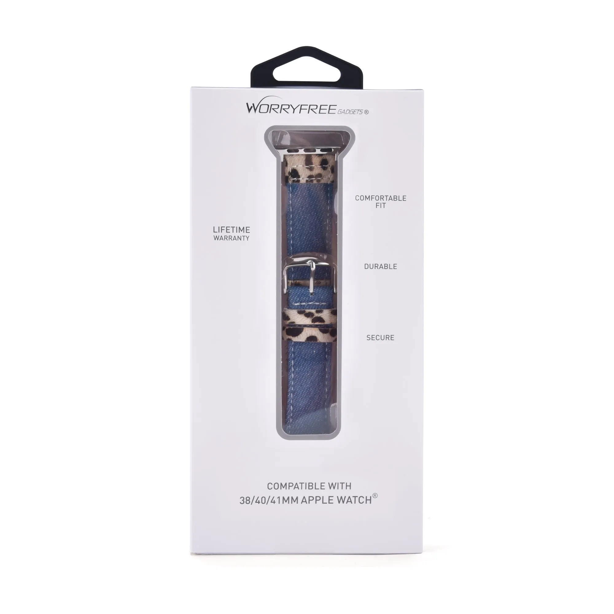 Animal Prints Leather & Denim Band for Apple Watch