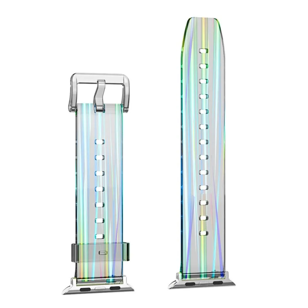 Apple Watch (41mm) flexible transparent watch strap -  Transparent Blue