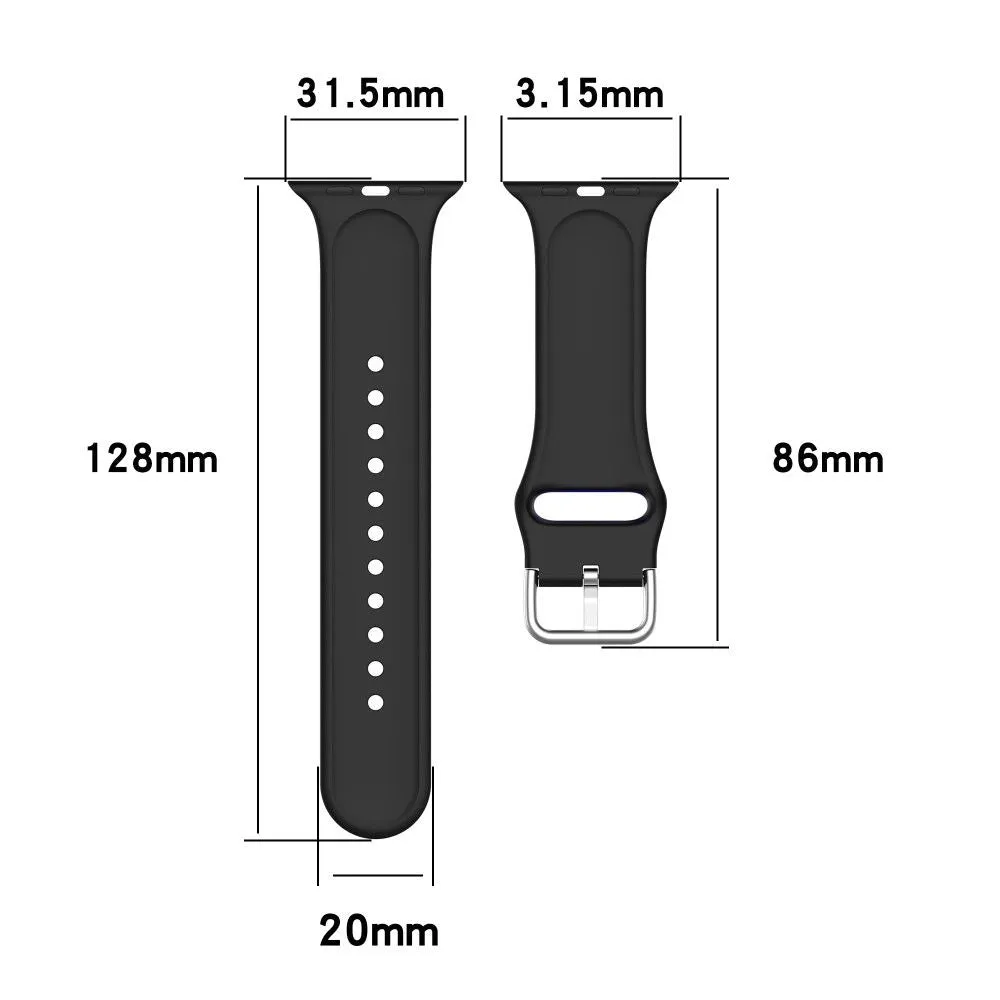 Apple Watch (41mm) IML colorful pattern silicone watch strap - Light brown / Blue / Sand
