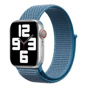 Apple Watch (42/44/SE/45/46/49mm) Lippa Nylon Rem - Blå