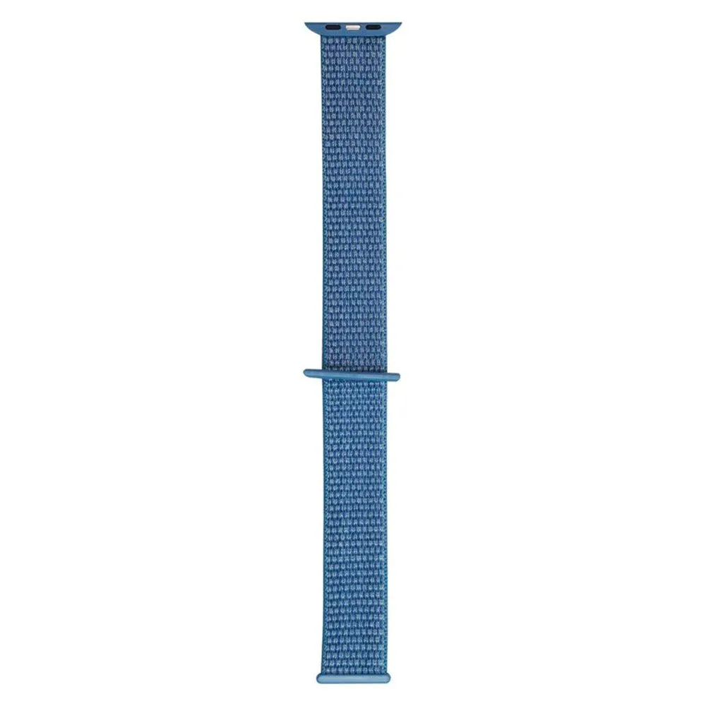 Apple Watch (42/44/SE/45/46/49mm) Lippa Nylon Rem - Blå