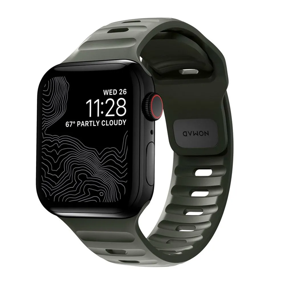 Apple Watch (42/44/SE/45/46/49mm) Nomad Sport Band Rem - Ash Green