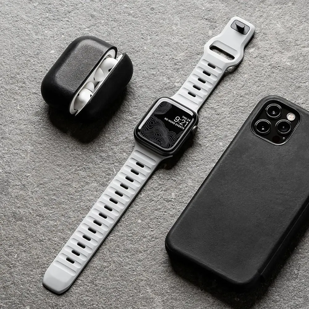 Apple Watch (42/44/SE/45/46/49mm) Tech-Protect Iconband Line Silikone Rem - Mørkegrå