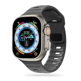 Apple Watch (42/44/SE/45/46/49mm) Tech-Protect Iconband Line Silikone Rem - Mørkegrå