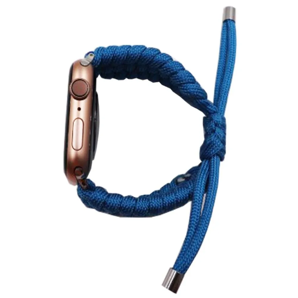 Apple Watch (45mm) braided nylon watch strap - Blue