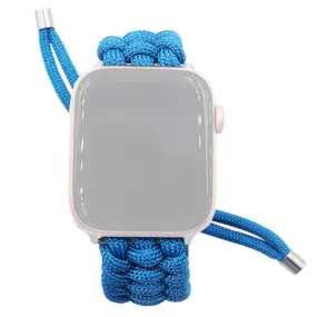 Apple Watch (45mm) braided nylon watch strap - Blue