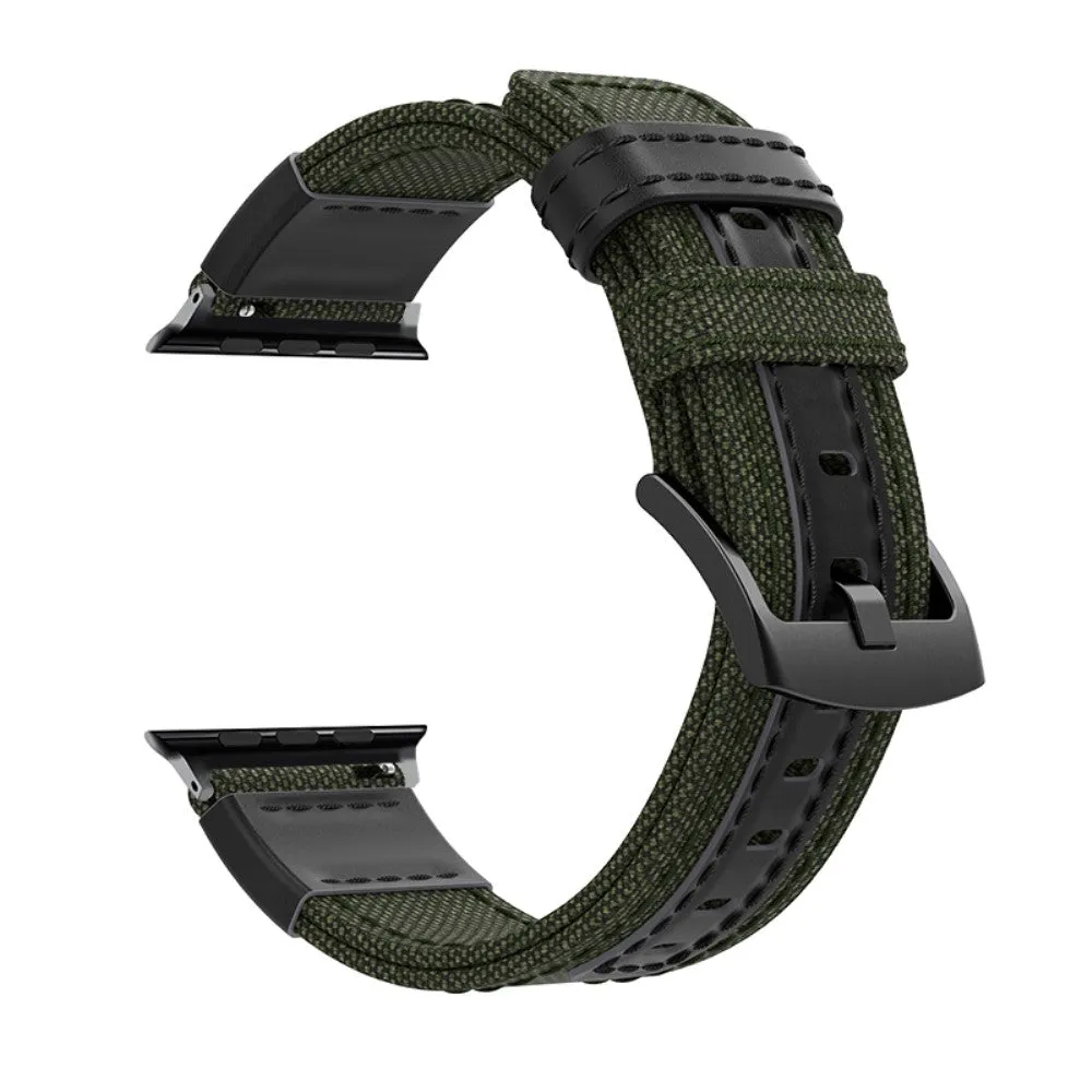 Apple Watch (45mm) nylon stylish watch strap - Army Green