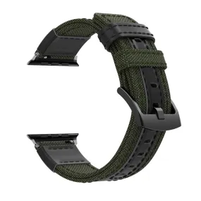 Apple Watch (45mm) nylon stylish watch strap - Army Green