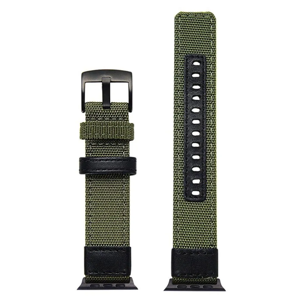 Apple Watch (45mm) nylon stylish watch strap - Army Green