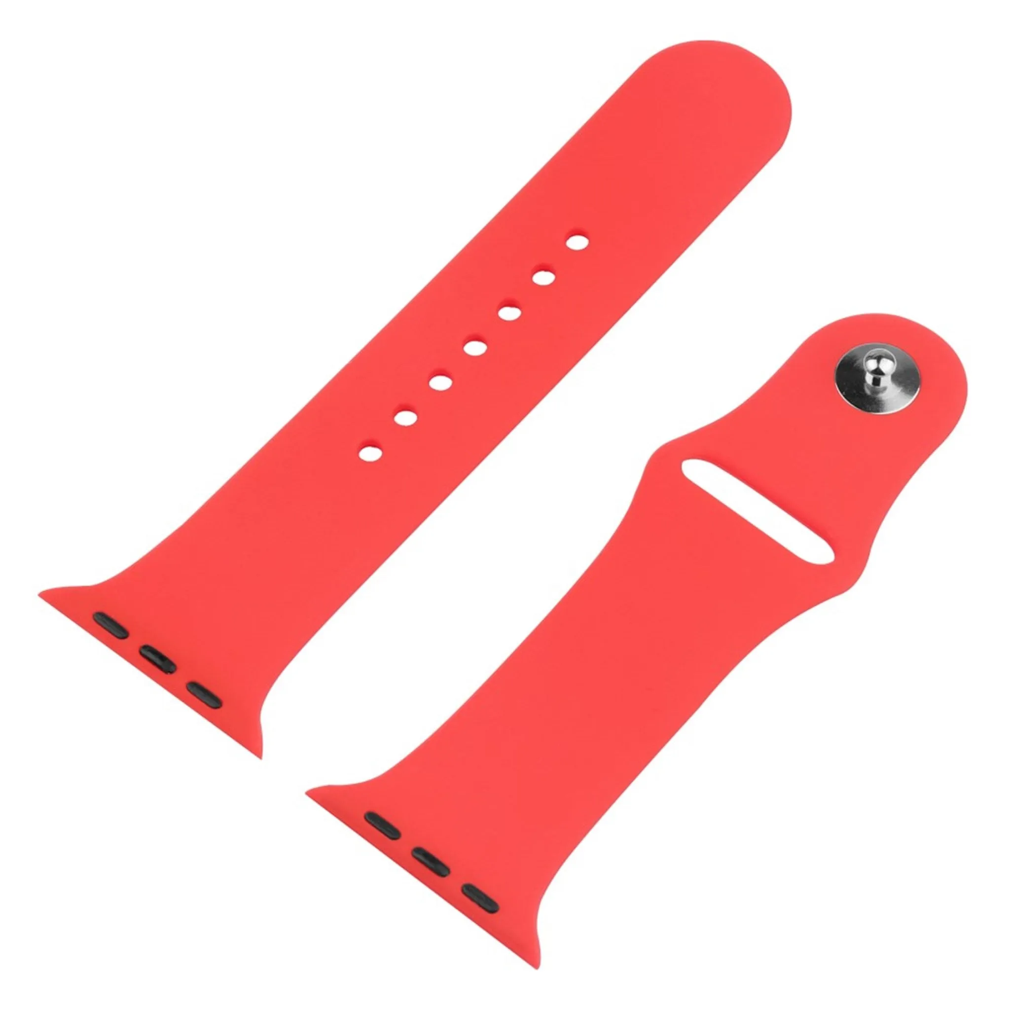 Apple Watch (45mm) silicone watch strap   tempered glass cover - Red