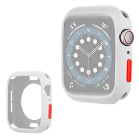 Apple Watch Series 6 / 5 40mm candy color silicone frame - White / Red