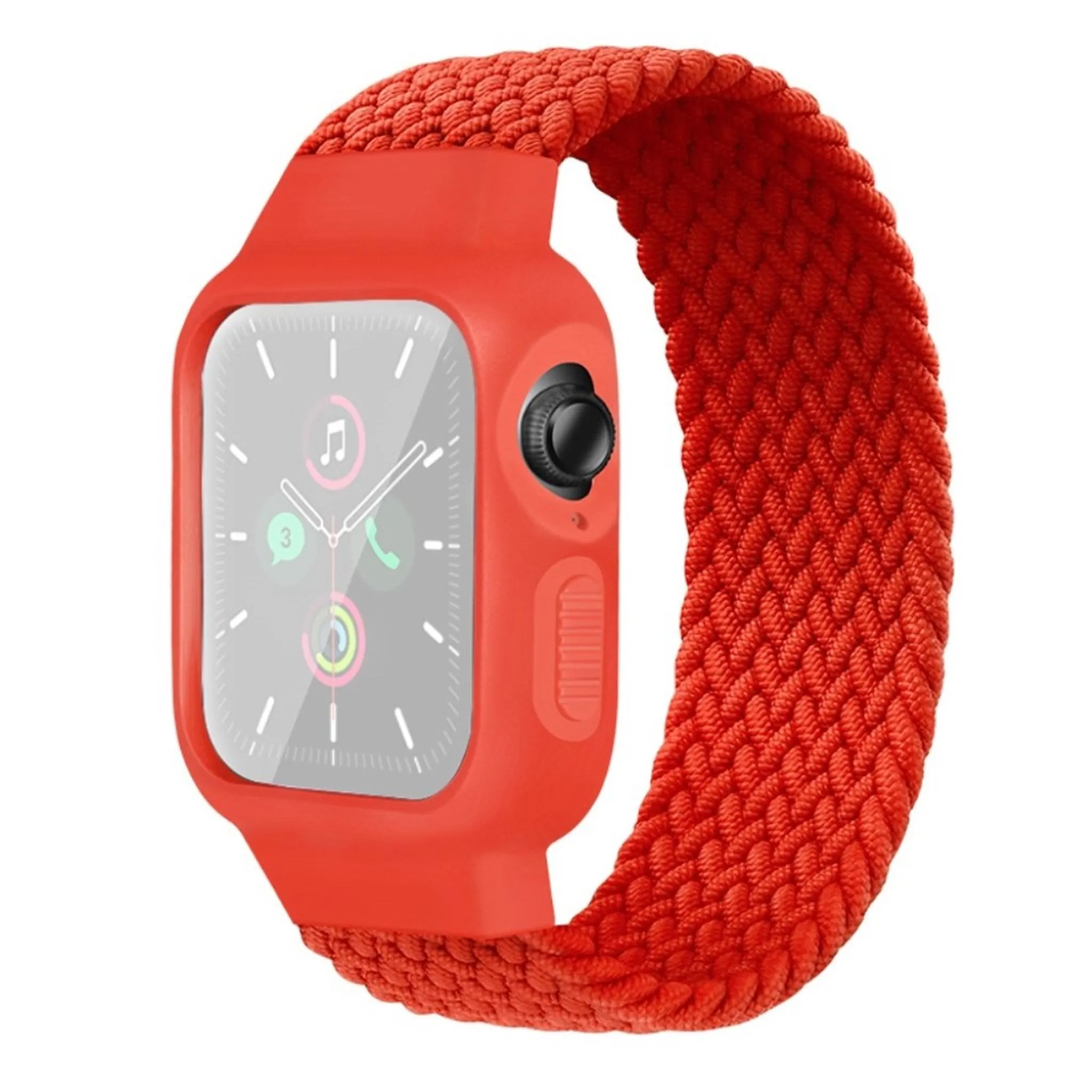 Apple Watch Series 6 / 5 44mm simple nylon watch band - Red / Size: 170mm