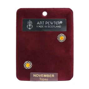 Art Pewter Earrings November