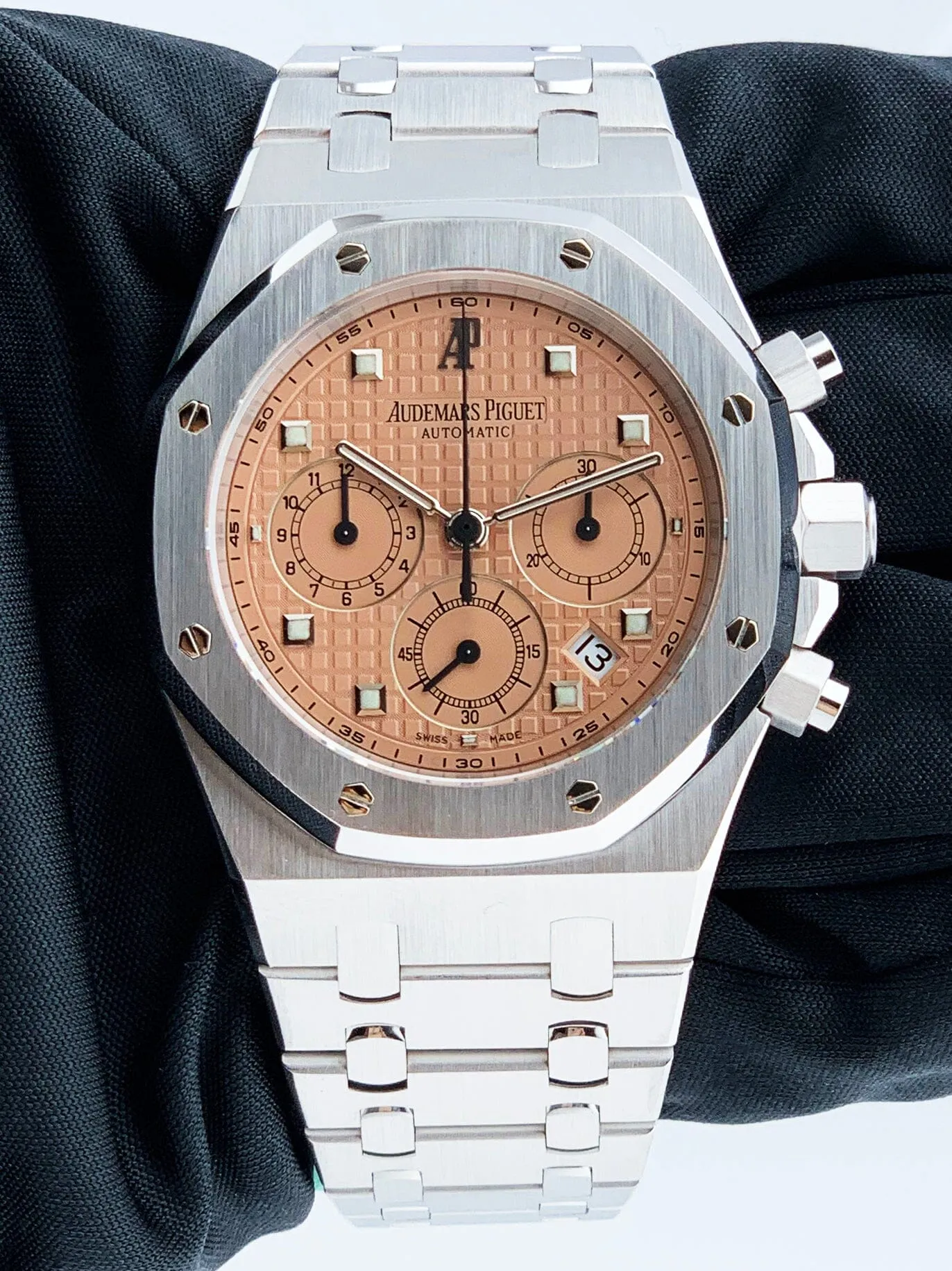 Audemars Piguet Royal Oak 25960BC Salmon Dial Mens Watch Box & Papers
