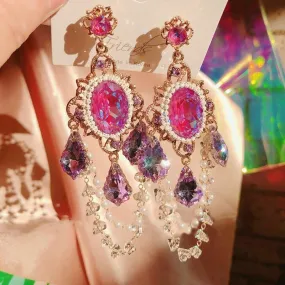 Ball Debut Stunner Chandelier Drop Earrings Kawaii Academia Y2K Cottagecore Coquette Fairycore Dollette Princesscore