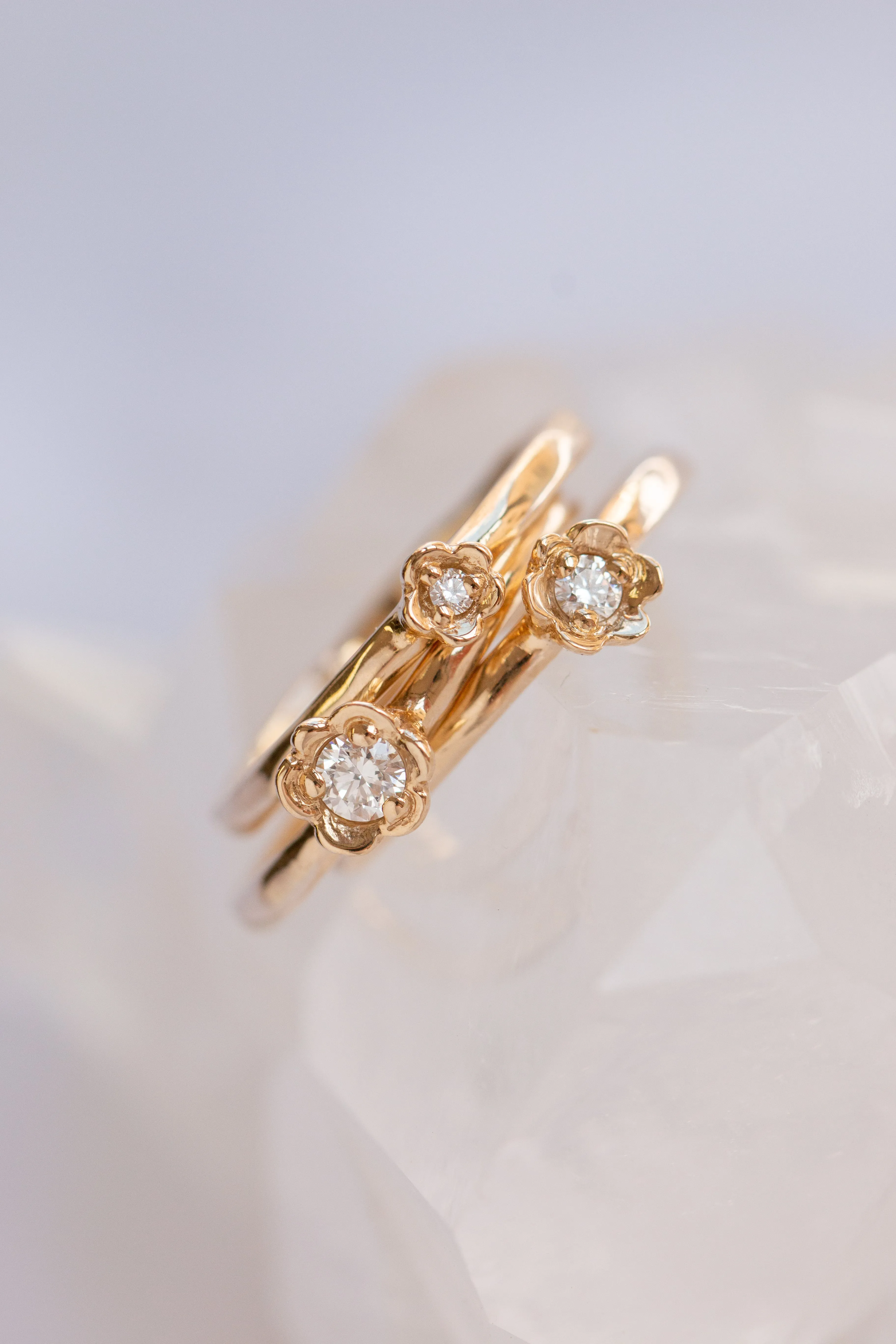 Barnacles ~ 3.5mm Gold Diamond Ring