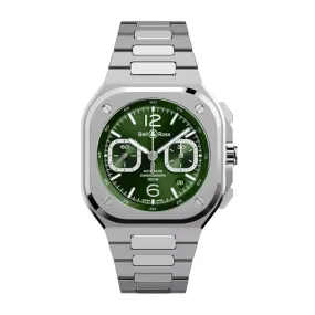 Bell and Ross BR 05 Chrono Steel Green Dial 42mm Automatic