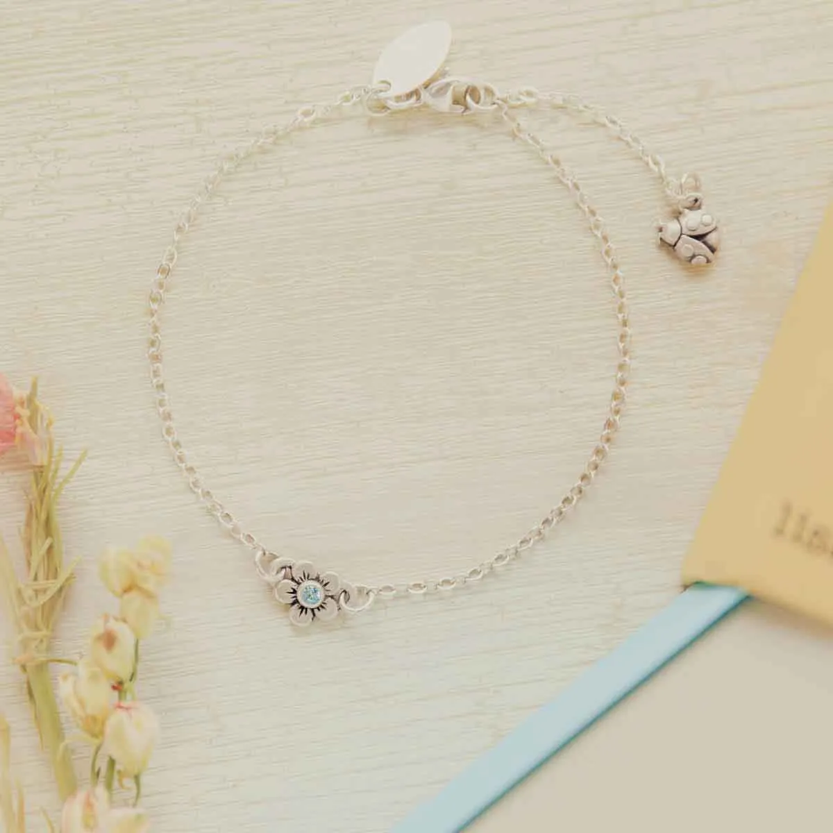 Birthstone Bloom Bracelet {Sterling Silver}