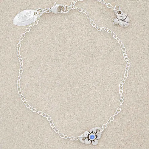 Birthstone Bloom Bracelet {Sterling Silver}