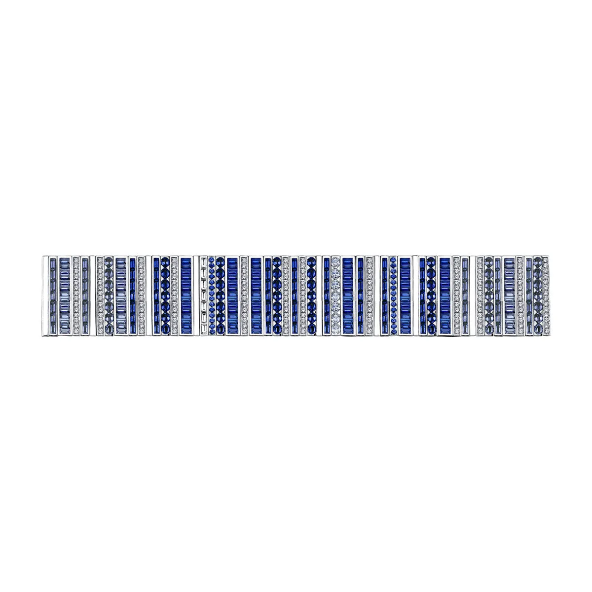 Blue Sapphire and Diamond Masterpiece Bracelet