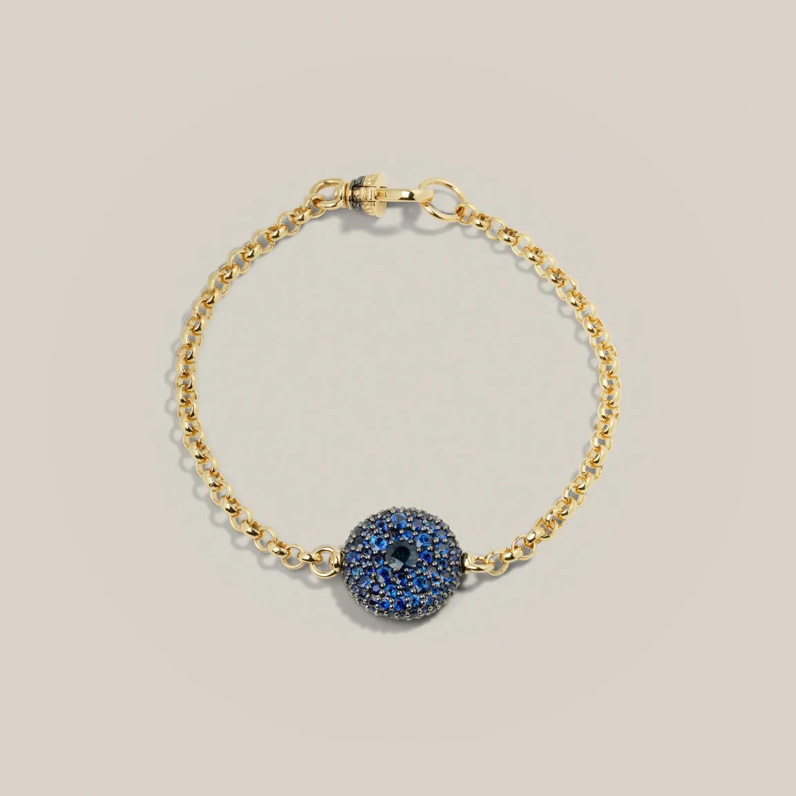 Blue Sapphire Pocket Watch Bracelet